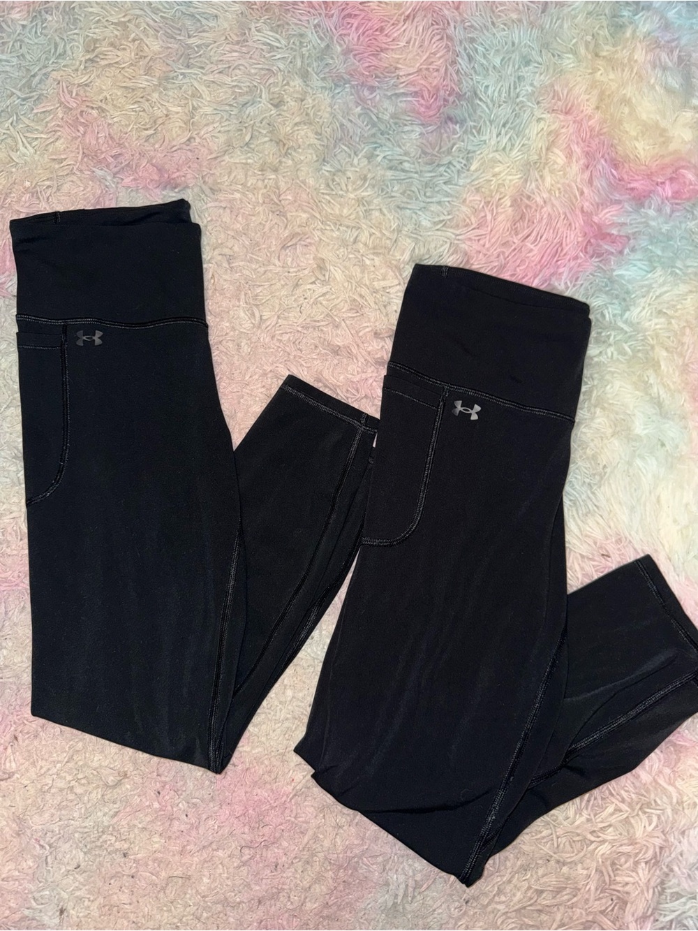 Bundle of 2 Pair: Under Armour Black Women’s Performance Active Leggings - Large